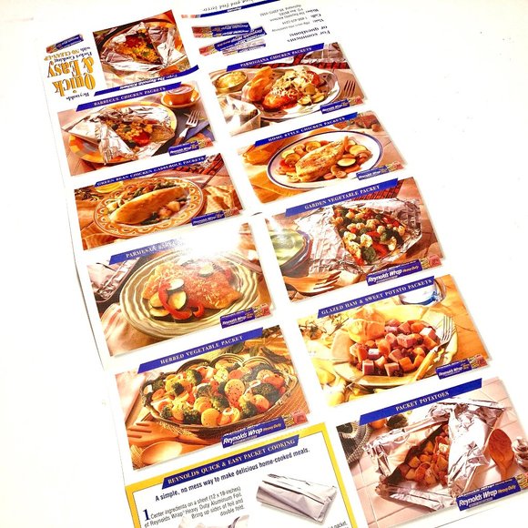 3 Vintage Reynolds Wrap promo Recipe Packets - Picture 12 of 14